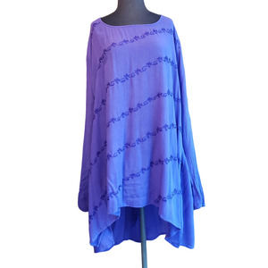 Chańna size 5XL purple long sleeve knit top